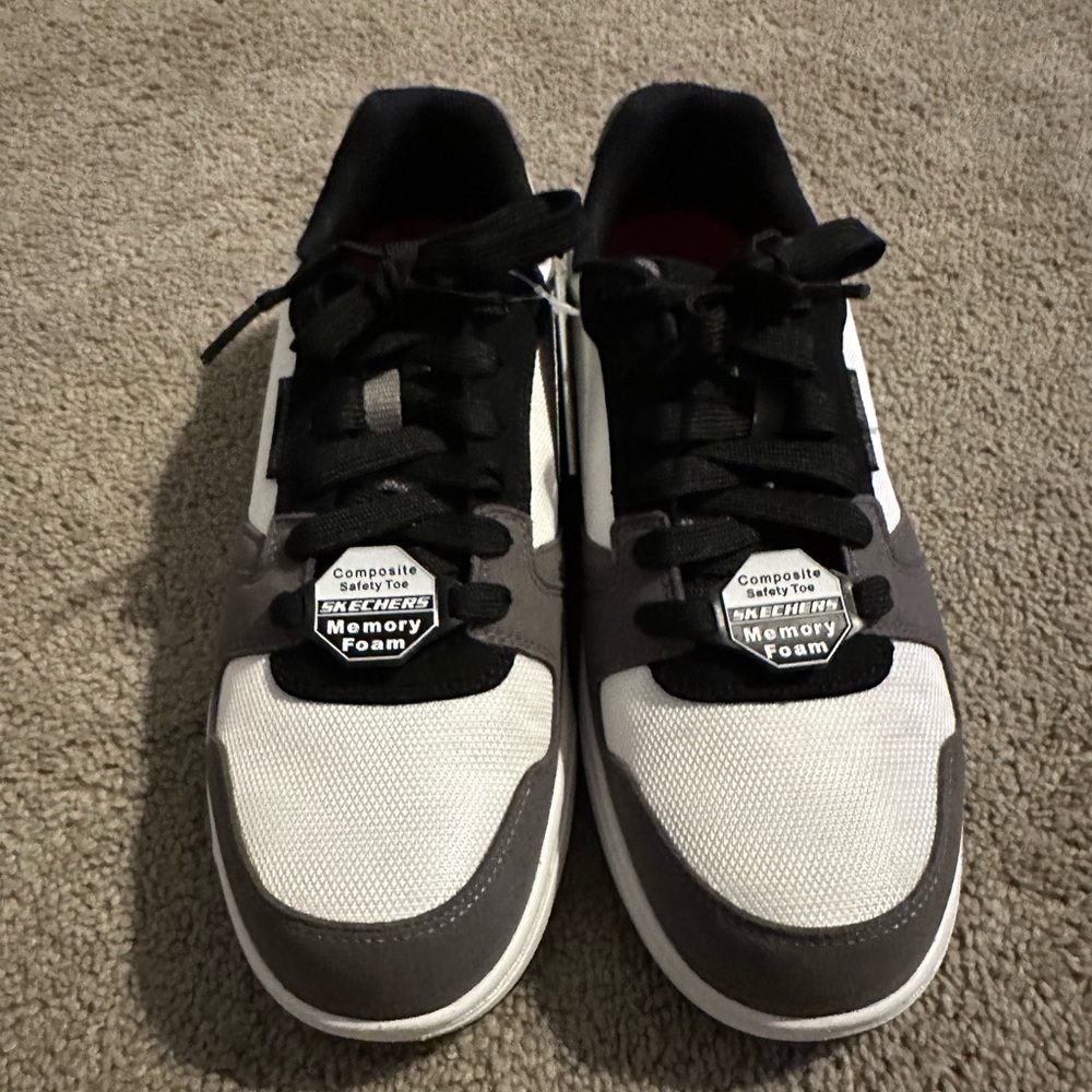 Skechers‎ Work Shoes Mens 8 Composite Safety Toe Non Slip Sneakers Memory Foam